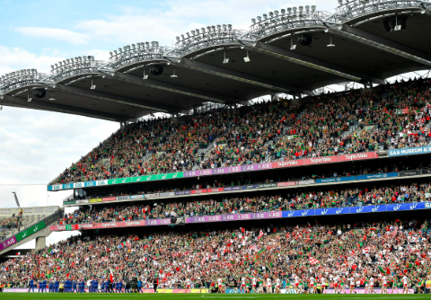 Packed stands at Croke Park stadium on match day